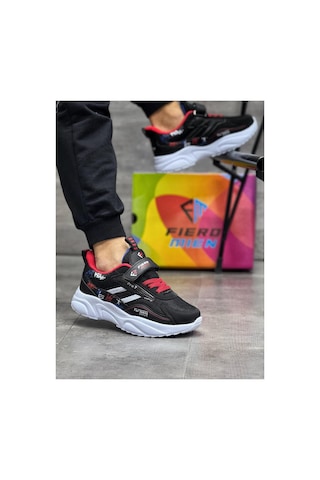 Fıero Mıen Erkek Çocuk Siyah-beyaz Okul Günlük Spor Sneaker Ayakkabı Siyah-beyaz Siyah-beyaz