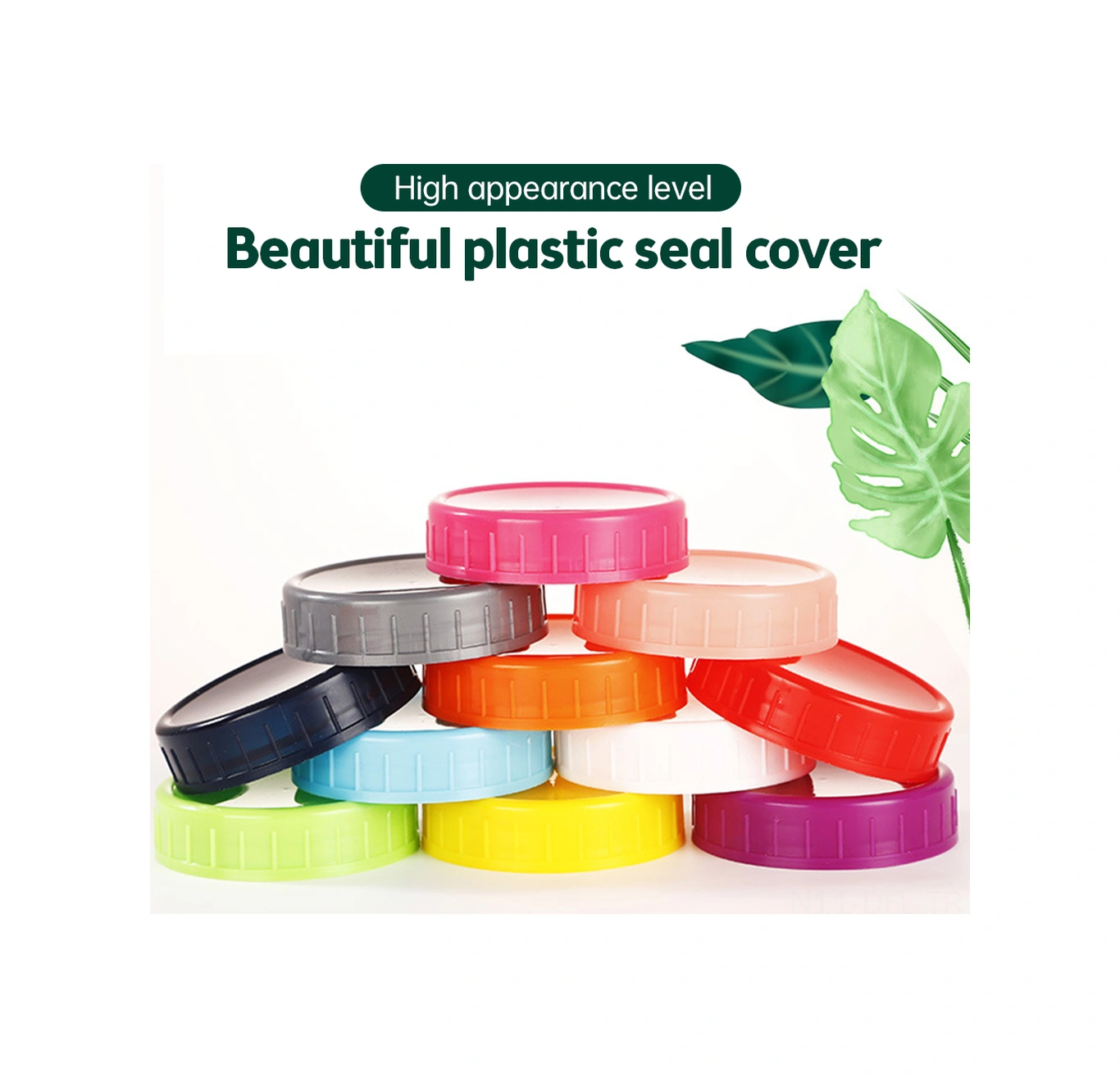 Dofolink 70mm Pembe Pp Depolama Kapak, Silikon O-ringli Su Geçirmez Hermetik Mason Kavanoz Kapağı, Dayanıklı Değiştirme Kapağı Pembe