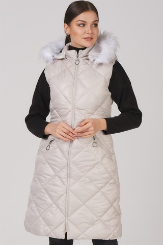 Z6717 Dewberry Bayan Yelek-krem Krem