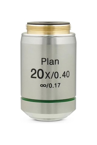 Mikroskop Objektifi 20x Infinity Plan Sonsuz Plan 20x/0.40 /0.17 Özel Kabında