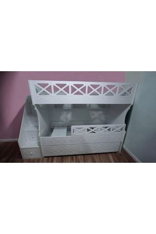 Cordoba Tamamı Mdf Lake Boyalı Yavrulu 3 Lü Ranza B