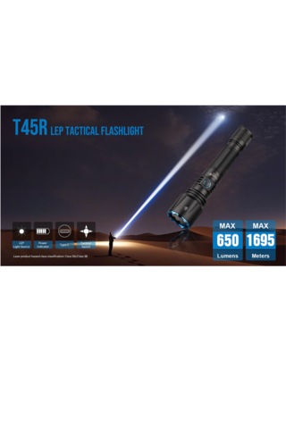 Trustfire T45r Lep Fener 1750 Metre Menzil Siyah