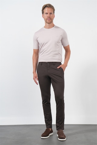 İmza Kahverengi Yan Cep Slim Fit Esnek Jogger Pantolon 1003260274