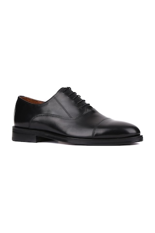 Shoetyle - Siyah Deri Bağcıklı Erkek Klasik Ayakkabı 250-2030-783-siyah