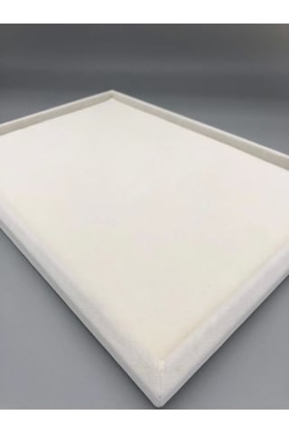 Sertex Kumaşı Krem Renk Takı Servis Kutu Tabla Çok Renkli