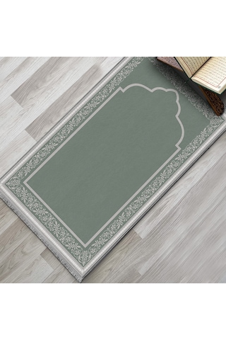 Evaşk Namazlık Dokuma Halı Kaymaz Muslumana Seccade80 x 130 Mint EVASK801E80