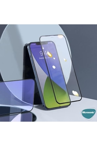 Ekran Koruyucu Apple İphone 15 Pro Max İçin Tam Kaplayan Temperli Cam Ekran Koruyucu Siyah