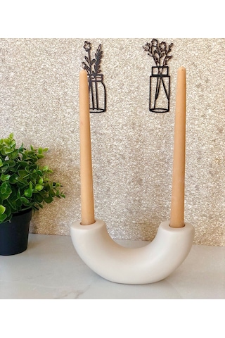 Thiramis Homeconcept Bej Şamdan Mumluk