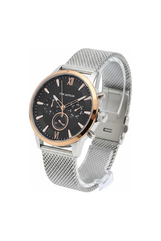 For Motion Erkek Kol Saati Gümüş Ve Altın Renk, Siyah Kadran - Fm.13524fh.03, 2 Yıl Garantili Altın