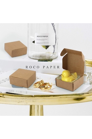 Kilitli E-ticaret Hediye Kutusu, Kraft Karton Kargo Paketleme Kutusu, 25 Adet, 10x10x5 Cm 25 Adet