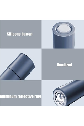 Siyah Xiaomi Youpin Chao Led El Feneri Ultra Parlak Torch Şarj Edilebilir Kamp Işık Uzun Pil 3 Anahtar Modu Su Geçirmez Mini Siyah