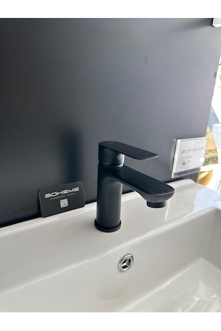 Boheme Fleko Lavabo Bataryası Siyah Renk Pirinç Döküm Siyah