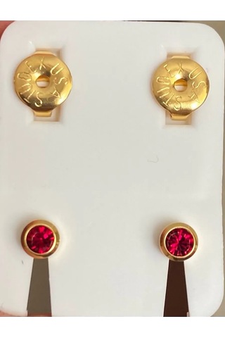 Studex Kulak Deliği İçin Çivili Küpe 370047428 Kırmızı