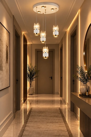 Modern Premium Gold 4'lü Sarkıt Avize Beyaz Gold Lüks Tasarım Avize 49w Led 3000k