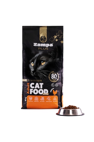 Zampa Plus Premium Tavuk Etli Yetişkin Kediler İçin Kuru Mama 15 KG