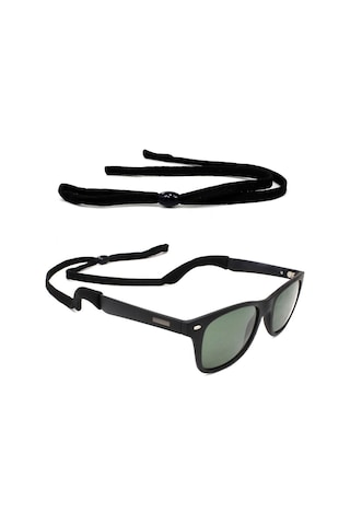 2 Adet Lastikli Siyah Sporcu Gözlük İpi Siyah