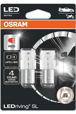 Osram Çift Duy P21/5w 1016 Led Kırmızı Ampul 7528drp-02b 2 Ad.