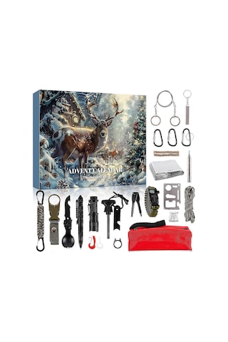 Survival Kit Advent Calendar For Men - Survival Tools Advent Calendar For Adult