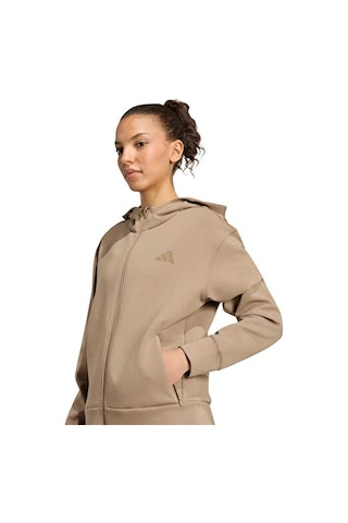 Adidas D4t Fz Hoodıe Kadın Antrenman Ceketi Ks3301 Haki