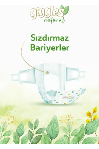 Giggles Natural Jumbo 7 Numara Pamuklu Bebek Bezi 104 Adet