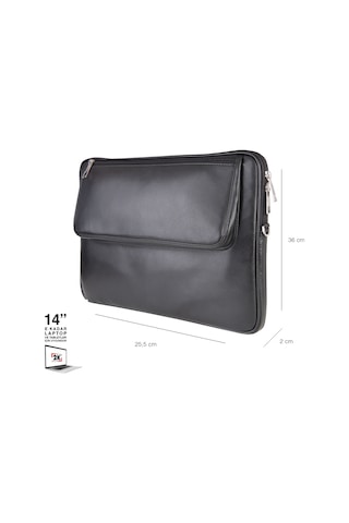 2k S.deri Laptop Çantası,tablet Çantası,14'' İnç,vegan,omuz Ve Valiz Askılı,aksesuar Ve Evrak Cepli,25.5 36 2 Cm.,siyah Omuz Çantası
