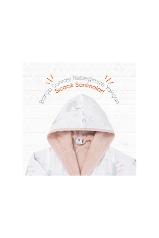 Gezenbebe Hero Desenli Müslin Ve Havlu Bebek Çocuk Bornozu 12 - 24 Ay