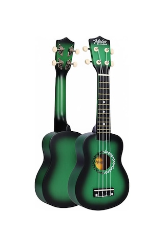 Midex Ukx-500gr Sunburs Efektli Maun Soprano Ukulele Full Set