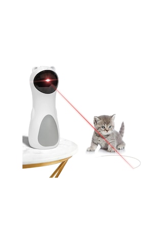 Omniax Otomatik İnteraktif Kedi Oyuncağı - Hareket Sensörlü, Şarjlı, Led Işıklı