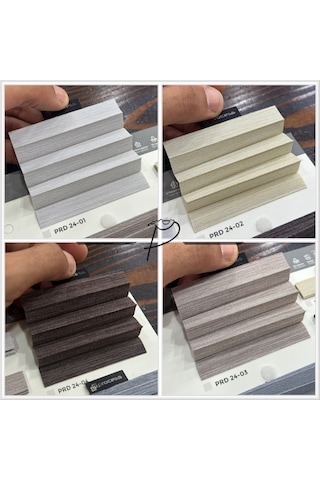 Plise Perde Cam Balkon Perdesi Bambu Kumaş 8 Renk Seçeneği 6 Farklı  Kasa Rengi