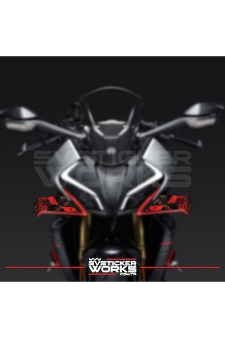Cfmoto 450sr Kanat Kaplama Kanat Sticker Punisher Desen Yüksek Kalite Folyo Baskı Kırmızı