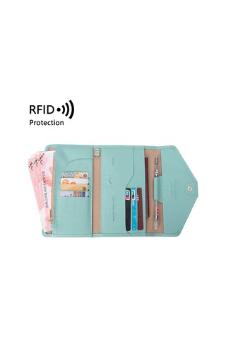 Yuntech01 2023 Yeni Siyah Rfıd Kişisel Belge Organizer - Pasaport, Bilet, Kredi Kartı, Telefon Ve Para Saklama Bölümleriyle Seyahat Cüzdanı Siyah