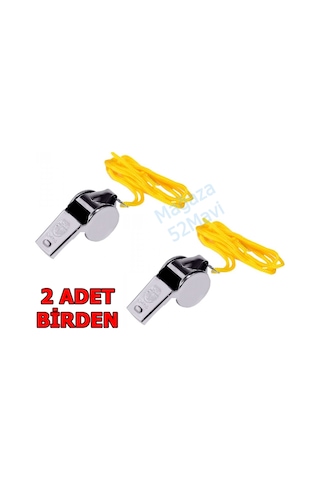 2 Adet Klasik Metal Düdük Hakem Antrenör Düdüğü Deprem Düdüğü