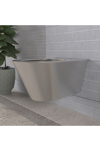 Lucco Asma Klozet İçi Beyaz Dışı Platin