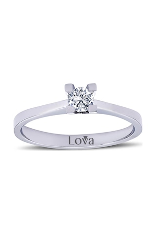 Lova D Renk 0,16 Karat Pırlanta Tektaş Yüzük - 1030013
