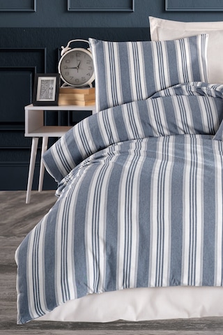 Eponj Home Sport Çizgili Nevresim Takımı Tek Kişilik Soft Line Lacivert Lacivert