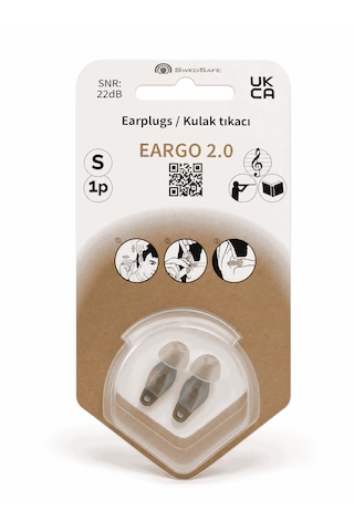 Swedsafe Eargo Kulak Tıkacı, S Boyut, 22 Db, Yüksek Konfor, Tekrar Kullanılabilir, Günlük Kullanım, İş Ve Konser