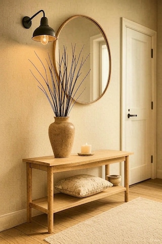 Gerçek Kurutulmuş Ağaç Dalı Doğal Meşe El Boyaması 100 Cm