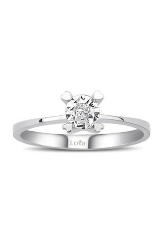 Lova 0,40 Karat Efektli Pırlanta Tektaş Yüzük - 1040113
