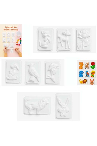 8 Farklı Model Küçük Boy Alçı Kalıbı 1 Pakette 8 Adet Farklı Model
