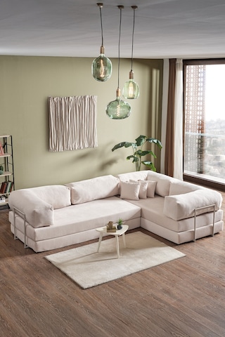 Legom Lucas Aktivite Koltuğu Yatak Olabilen Çok Amaçlı Kanepe L Koltuk Krem Krem