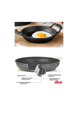 18 Cm Sahan 24 Cm Tava Döküm Yanmaz Yapışmaz Tava Ve Sahan Seti Diğer