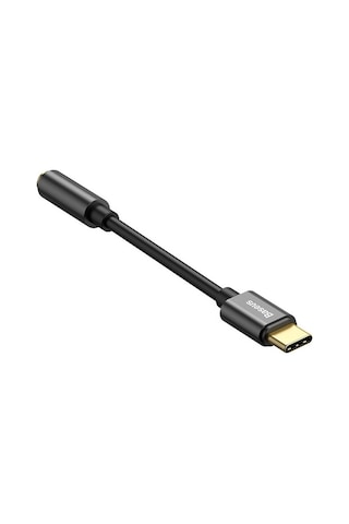 Baseus Catl54-01 L54 Type-c Aux Kulaklık Adaptörü 3.5 Jack Ses Kablosu Siyah