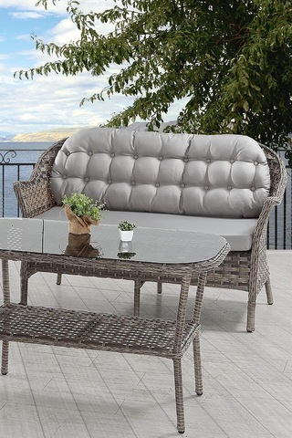 Rattan Orkide Bahçe Takımı 2+1+1+masa Gri Çok Renkli