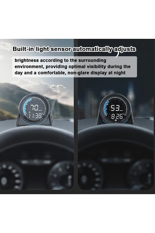 Wezone Siyah Gps Araçüstü Gösterge: Gerçek Zamanlı Hız Kmh/mph , Yükseklik, Yön, Aşırı Hız Ve Yorgunluk Uyarısı, Evrensel Uyumlu