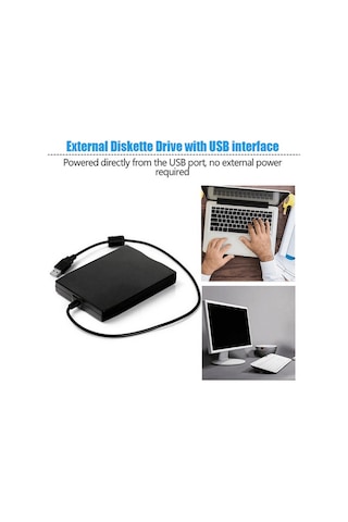Youtek Usb 2.0 Dışarıdaki 3.5 İnç Floppy Disk Sürücü, 1.44mb/720kb Diskleri Okuyup Yazabilir, Siyah, Dizüstü Ve Masaüstü Bilgisayarlı Uyumlu