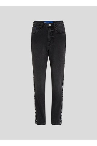 Karl Lagerfeld Jeans Yüksek Bel Düz Paça Siyah Kadın Denim Pantolon 240j1112