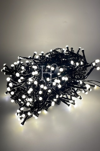 10 Metre Gün Işığı Kirpi Led Siyah Kablolu Jack Eklemeli Dekoratif Led Işık Yılbaşı Süsü Gün Işığı