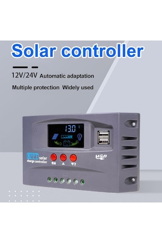 Pazly Mppt Güneş Şarj Kontrol Cihazı 12v/24v Otomatik Evrensel Panel Regülatör 80a