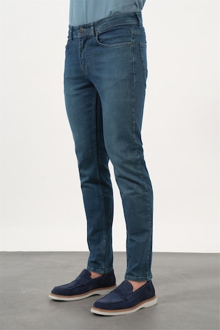İmza 5 Cep Slim Fit Casual Pamuklu Denim Pantolon 1023260169 İndigo