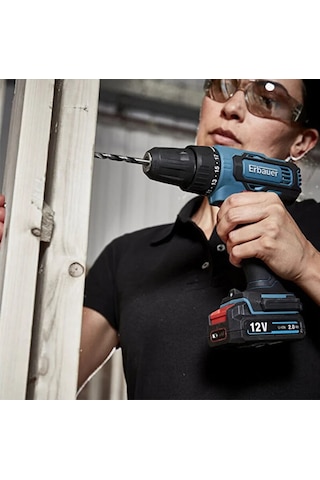 Erbauer EDD12-Li-2 Çift Akülü Matkap 12V